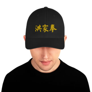 "Hung Ga Kuen" Calligraphy Embroidered Twill Cap - Black, S/M