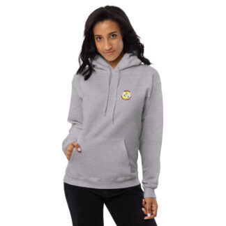 Grey and White, Unisex Qigong Fleece Hoodie