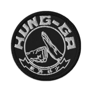 White Hung Ga Embroidered patches
